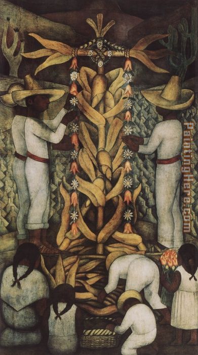 Diego Rivera La Fiesta del Maiz (Corn Festival)